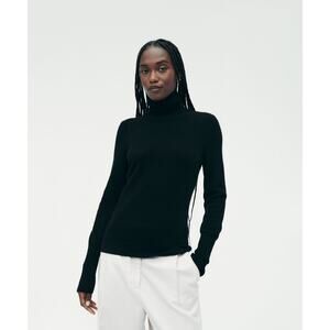 NAADAM Signature Cashmere Classic Turtleneck Black Dark Academia Minimalist SM